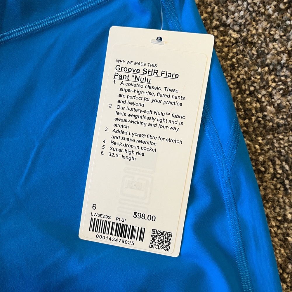 Lululemon Groove SHR Flare Poolside NWT